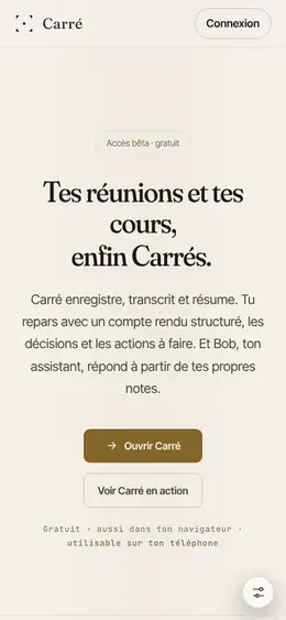 Carré : Site d’application IA
