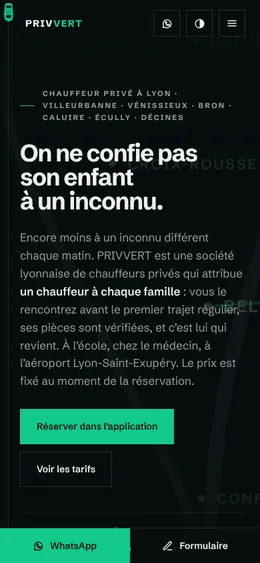 PRIVVERT : Site de chauffeur privé, Lyon